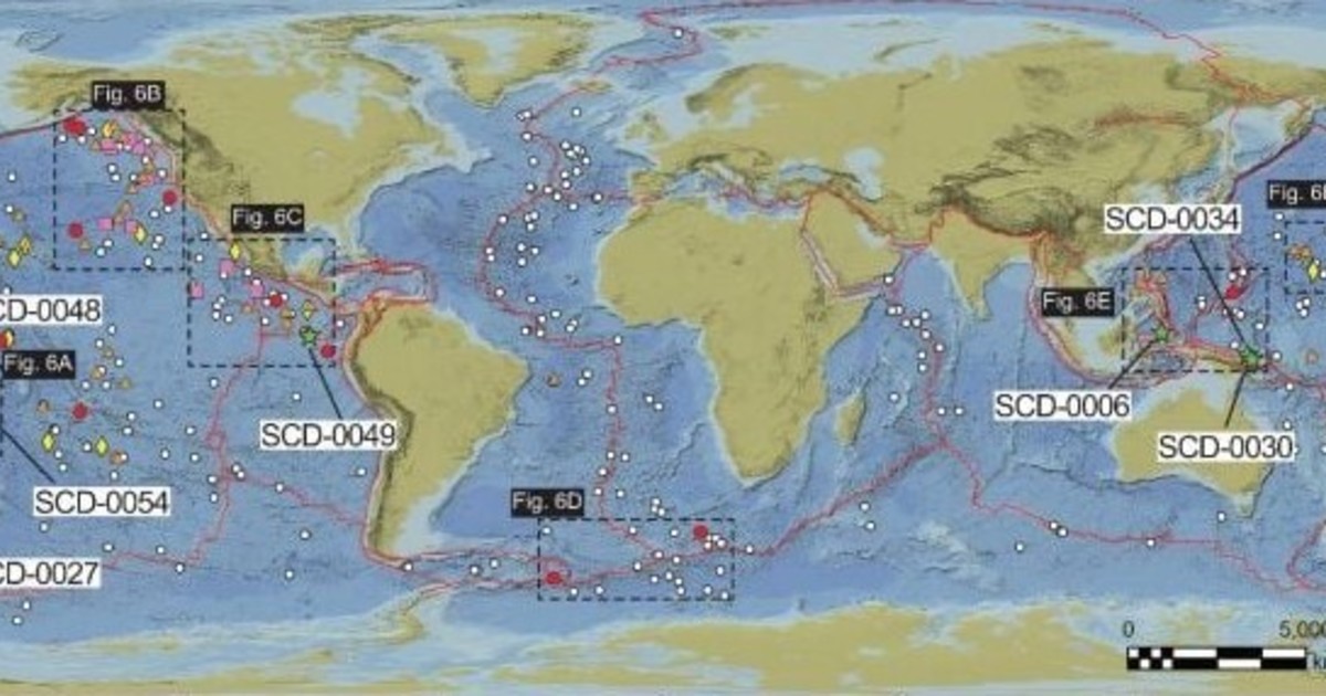 Descubren 73 volcanes submarinos ocultos gracias a inteligencia artificial