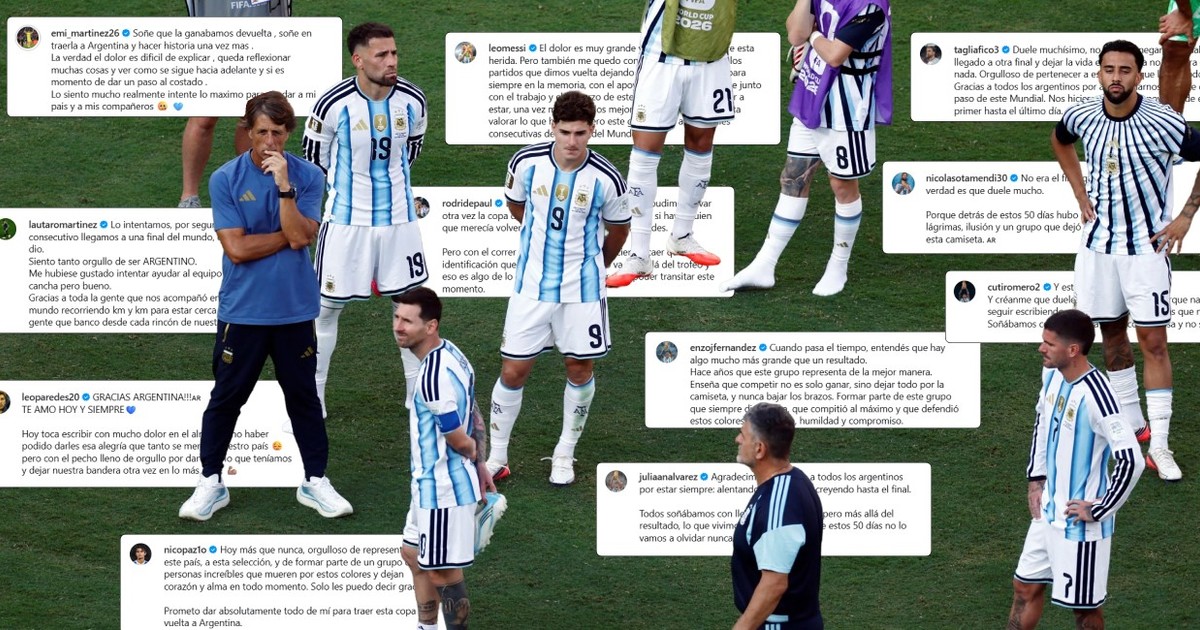 Los jugadores argentinos rompieron el silencio tras la final del Mundial: dolor, críticas y mensajes encontrados