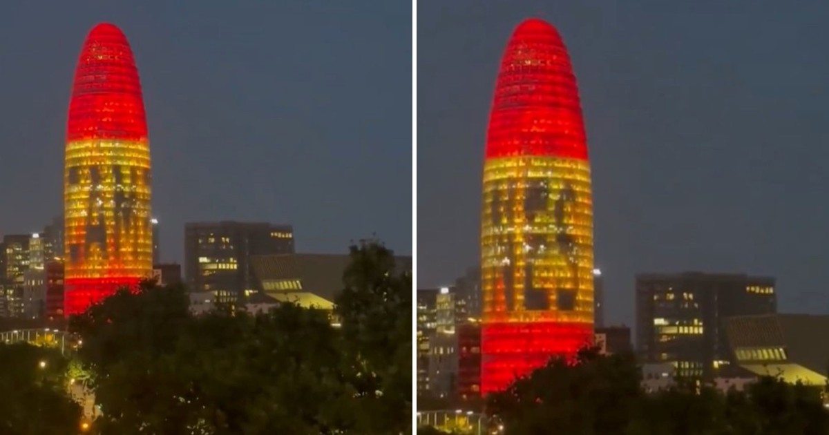 Torre Agbar iluminada con “campeones” desata furor en redes: el video viral que emocionó a España