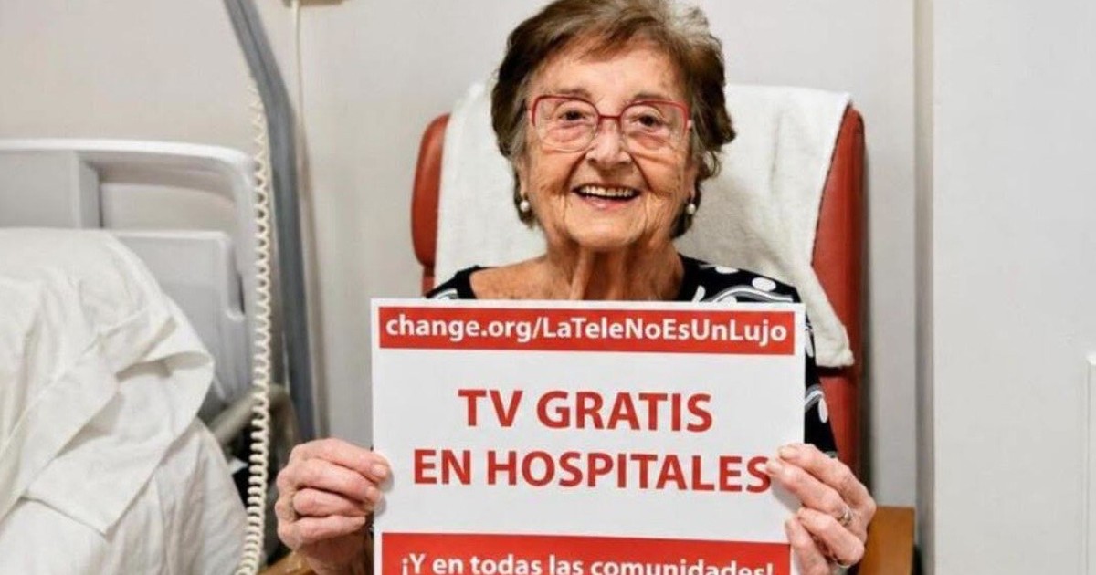 Una abuela de 94 años lucha desde el hospital por TV gratis para todos los pacientes