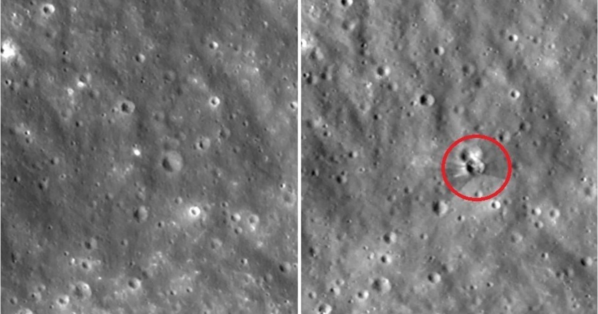 La NASA revela el cráter que dejó un cohete de SpaceX al estrellarse contra la Luna