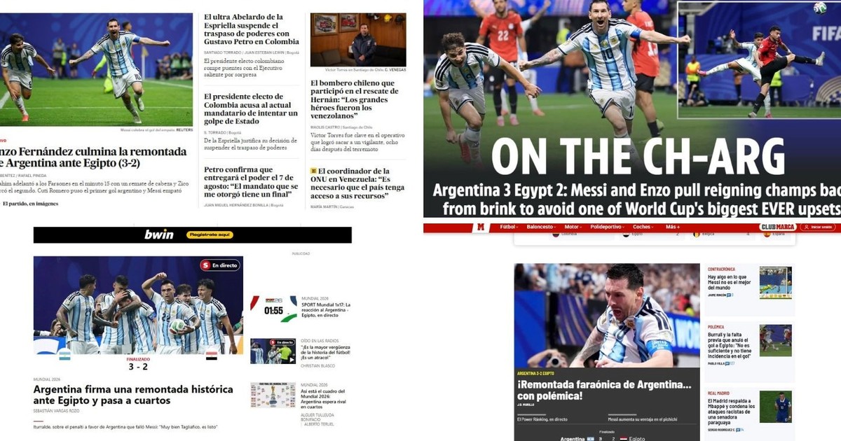 Medios del mundo se rinden ante la épica argentina: "Remontada faraónica"