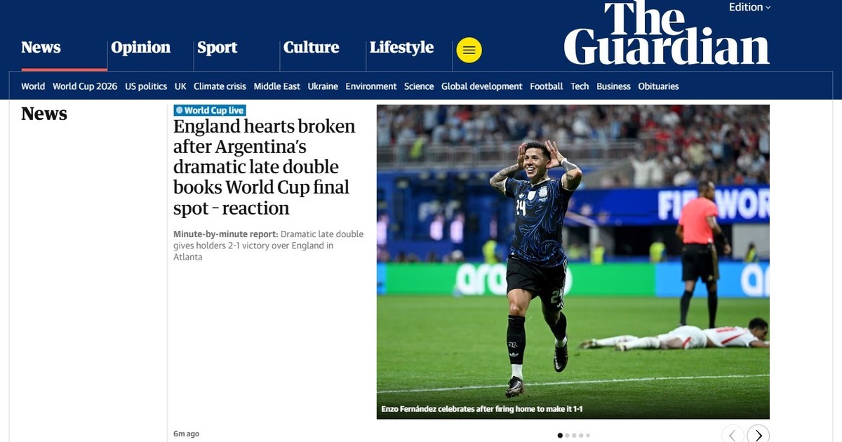 Prensa inglesa llora la derrota: 'Corazones rotos' tras el triunfo argentino
