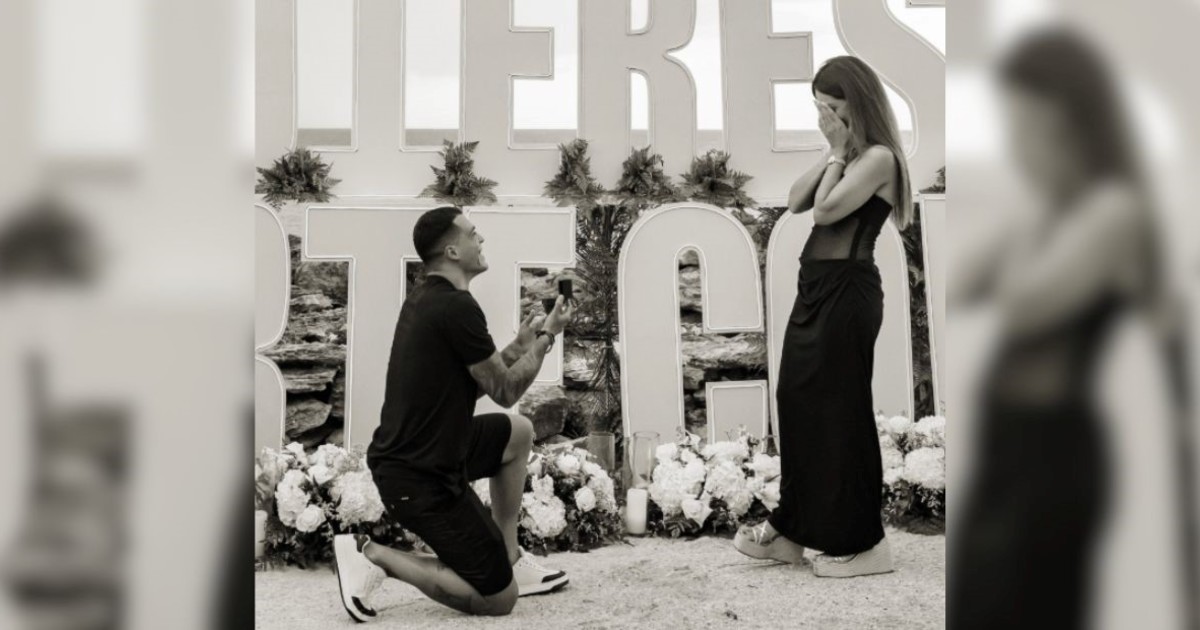 Pedro Porro le propuso casamiento a su novia en una isla paradisíaca