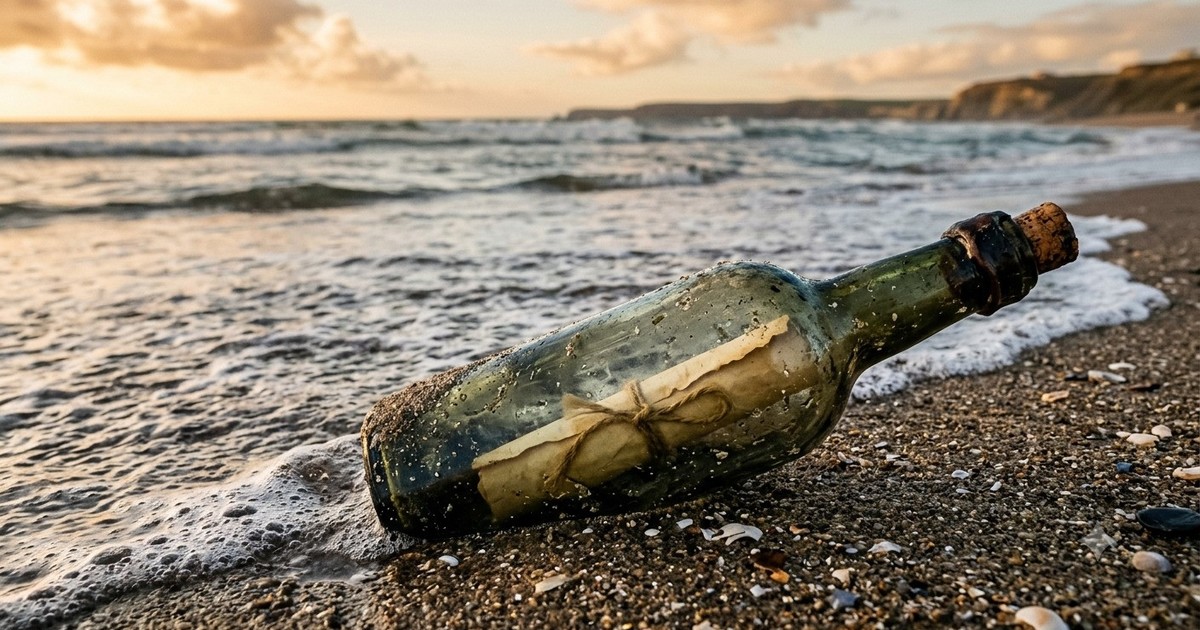 Hallazgo en la playa: una botella con un mensaje de 1886