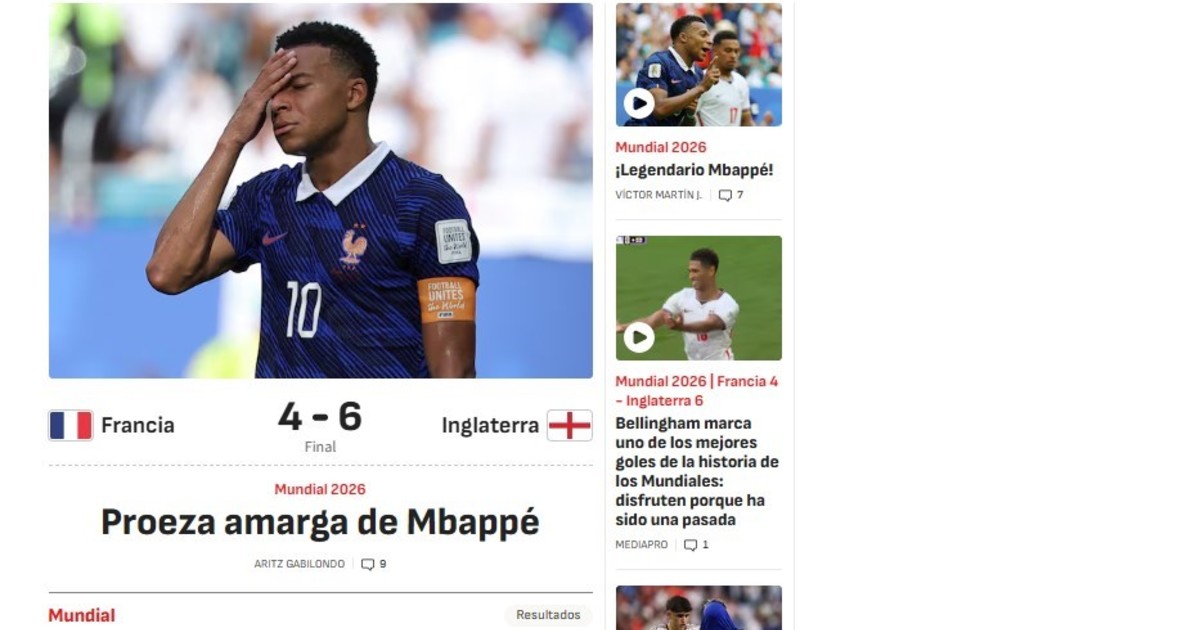 Mbappé brilló pero no alcanzó: la prensa mundial apunta a Francia tras la eliminación